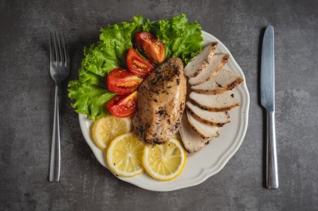 Pollo a la parrilla con verduras