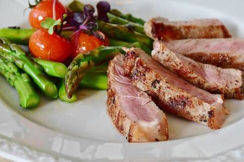 carne y verduras en la dieta ceto