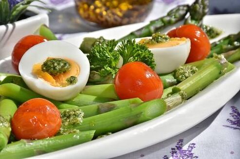 ensalada de huevo en la dieta cetogénica